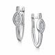 Серебряные серьги АЛЬКОР 02-4347/00КЦ-00 с фианитом