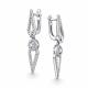 Серебряные серьги АЛЬКОР 02-4348/00КЦ-00 с фианитом