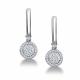 Серебряные серьги АЛЬКОР 02-4354/00КЦ-00 с фианитом
