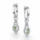 Серебряные серьги АЛЬКОР 02-4356/000П-00 с фианитом и празиолитом