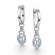 Серебряные серьги АЛЬКОР 02-4356/00ТБ-00 с топазом и фианитом