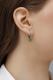 Серебряные серьги АЛЬКОР 02-4357/00ХР-00 с фианитом и хризолитом