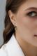 Серебряные серьги АЛЬКОР 02-4357/00ХР-00 с фианитом и хризолитом