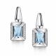 Серебряные серьги АЛЬКОР 02-4358/00ТБ-00 с топазом и фианитом