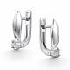 Серебряные серьги АЛЬКОР 02-4363/000Б-00 с бриллиантом