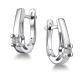 Серебряные серьги АЛЬКОР 02-4367/000Б-00 с бриллиантом