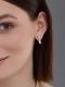 Серебряные серьги АЛЬКОР с золотой накладкой и бриллиантом 02-4392/000Б-00