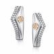 Серебряные серьги АЛЬКОР 02-4395/000Б-00 с бриллиантом