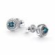 Серебряные серьги АЛЬКОР 02-4399/00ТЛ-00 с Лондон топазом