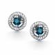 Серебряные серьги АЛЬКОР 02-4399/00ТЛ-00 с Лондон топазом