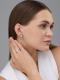 Серебряные серьги АЛЬКОР 02-4410/00РК-00 с кварцем