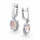 Серебряные серьги АЛЬКОР 02-4415/00РК-00 с кварцем