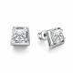 Серебряные серьги АЛЬКОР 02-4420/00ГХ-00 с горным хрусталём