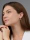 Серебряные серьги АЛЬКОР 02-4422/00ГХ-00 с фианитом и горным хрусталём