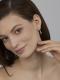 Серебряные серьги АЛЬКОР 02-4427/0ЧБК-00 с ювелирным кристаллом