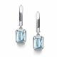 Серебряные серьги АЛЬКОР 02-4431/00ТБ-00 с топазом