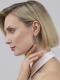 Серебряные серьги АЛЬКОР 02-4431/0ТЗК-00 с ювелирным кристаллом