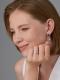 Серебряные серьги АЛЬКОР 02-4437/00ТБ-00 с топазом