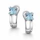 Серебряные серьги АЛЬКОР 02-4438/00ТБ-00 с топазом