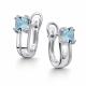 Серебряные серьги АЛЬКОР 02-4438/00ТБ-00 с топазом