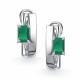 Серебряные серьги АЛЬКОР 02-4440/00АГ-00 с агатом