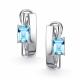 Серебряные серьги АЛЬКОР 02-4440/00ТБ-00 с топазом