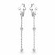 Серебряные серьги АЛЬКОР 02-4456/00СВ-00 с фианитом