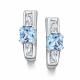 Серебряные серьги АЛЬКОР 02-4464/00ТБ-00 с топазом и фианитом