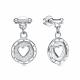Серебряные серьги АЛЬКОР 02-4466/00КЦ-00 с фианитом