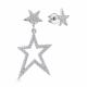 Серебряные серьги АЛЬКОР 02-4475/00КЦ-00 с фианитом