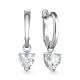 Серебряные серьги АЛЬКОР 02-4484/00КЦ-00 с фианитом
