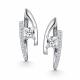 Серебряные серьги АЛЬКОР 02-4515/00КЦ-00 с фианитом