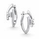 Серебряные серьги АЛЬКОР 02-4515/00КЦ-00 с фианитом