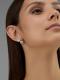 Серебряные серьги АЛЬКОР 02-4551/00КЦ-00 с фианитом