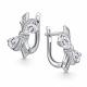 Серебряные серьги АЛЬКОР 02-4551/00КЦ-00 с фианитом