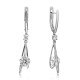 Серьги из белого золота Platina 02-4564-00-401-1120 с фианитом