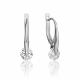 Серьги из белого золота Platina 02-4568-00-401-1120 с фианитом