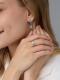 Серебряные серьги АЛЬКОР 02-4683/БРТБ-00 с топазом и бриллиантом