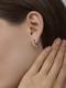 Серебряные серьги АЛЬКОР 02-4718/00КЦ-00 с фианитом