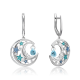 Серебряные серьги Platina 02-4719-00-201-0200-68 с топазом и эмалью