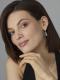 Серебряные серьги АЛЬКОР 02-4723/00ТБ-00 с топазом и фианитом