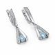 Серебряные серьги АЛЬКОР 02-4723/00ТБ-00 с топазом и фианитом