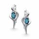 Серебряные серьги АЛЬКОР 02-4724/00ТЛ-00 с Лондон топазом