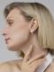 Серебряные серьги АЛЬКОР 02-4726/0ГТС-00 с фианитом и гидротермальным сапфиром