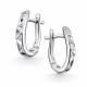 Серебряные серьги АЛЬКОР 02-4728/000Б-00 с бриллиантом