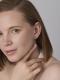 Серебряные серьги АЛЬКОР 02-4755/00КЦ-00 с фианитом