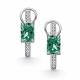 Серебряные серьги АЛЬКОР с бриллианитом и фианитом 02-4761/0БТ4-00