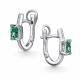 Серебряные серьги АЛЬКОР с бриллианитом и фианитом 02-4761/0БТ4-00