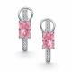 Серебряные серьги АЛЬКОР с бриллианитом и фианитом 02-4761/0БТ5-00