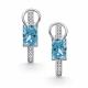 Серебряные серьги АЛЬКОР с бриллианитом и фианитом 02-4761/0БТ9-00